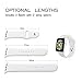iXCC Apple Watch Soft Silicone Replacement Sport Band with Pin and Tuck Closure and Secure Apple Lugs – 42mm – White