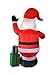 8 Ft Inflatable Portable Christmas Santa Claus Xmas Indoor Outdoor Lawn Yard Decoration Place Box Beside Foot