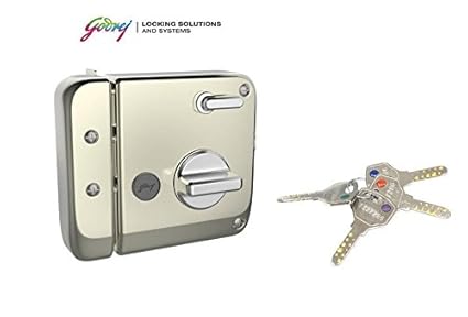 godrej Tribolt Main Door Lock Ultra Xl Deadbolt (Satin Nickel)