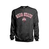 Ohio State Buckeyes Crewneck Sweatshirt Arch Over Embroidered Charcoal