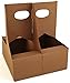 Southern Champion Tray 2795 Kraft Paperboard Drink Carrier with Handle, Hold 2 Cups, 25 Piece