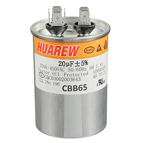 HUAREW 20 uF MFD ±5% 450 VAC CBB65 AC Motor and Fan Starting Round Capacitor: Industrial & Scientific
