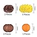 Whaline Fall Thanksgiving Tissue Pom Poms Fall Party Decorations Orange Hanging Paper Fans Flower Pompoms Paper Lantern Maple Leaves Bunting Garland Banner for Birthday Wedding Party Decor, 16Pcs