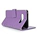 YOKIRIN Galaxy Note 8 Case, Flip Wallet Full PU Leather Kickstand Emboss Floral Butterfly Magnetic Book Style Built-in Stand Card Slots Holder Protective Cover with Detachable Wrist Strap, Purple