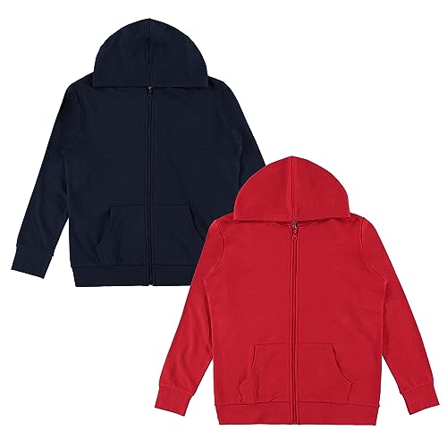 Pink Angel Girls Zip Hoodie Red/navy