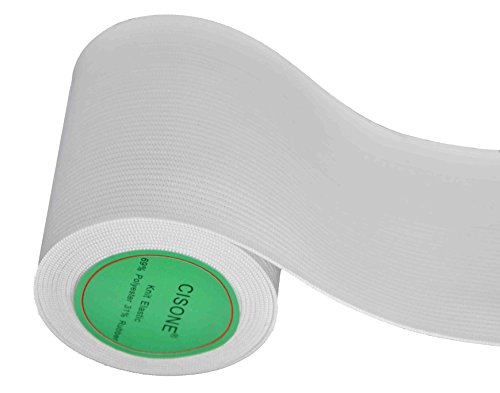 Knit Elastic 3 Inch Wide White Heavy Stretch High Elasticity Knit Elastic Band 3 Yards