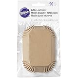 Wilton 415-1736 Unbleached 50-Pack Loaf Bake Cup, Petite