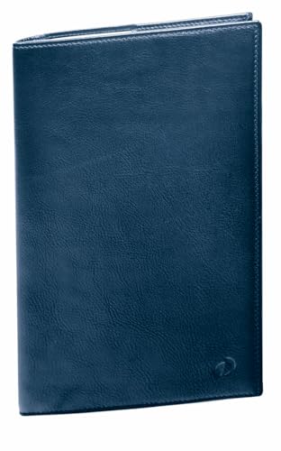 Quo Vadis - Diary - 2026 - President Prestige - Weekly Planner - French - Montebello - Blue - 13 months from December to December - 21 x 27 cm - Full Grain Cowhide Leather