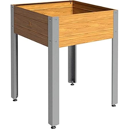 Suinga Mesa DE Cultivo Acero Galvanizado Efecto Madera. Largo 72cm ...