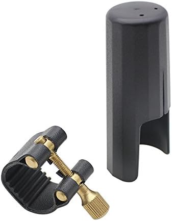 Mobiz Leather Ligature Fastener with Plastic Cap for Clarinet Bakelite Mouthpiece Durable