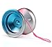 Unresponsive YOYO, P.lotor Newest Design V1 Polished Alloy Aluminum Professional Yo-yo Ball with Gift Package (Red & Blue)