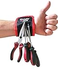 Magnetic Wristband HandyMate - lightweight Wristband With Powerful Embedded Magnets Surrounds Entire Wrist Great for DIY,Home Projects, Auto Repair, Amazing Gift (Black)