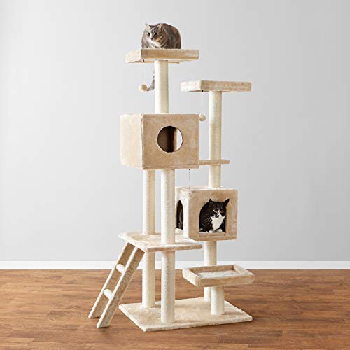 Amazon Basics Extra Large Cat Tree Tower With Dual Condo Cave 28 x 65