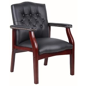 Boss Office Products Ivy League Executive Guest Chair, Black
