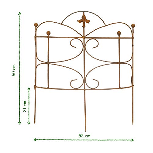 ecosoul Staudenhalter Strauchhalter bodennah 2-teilig rund Rankhilfe Beet Metall Eisen Rost Deko – Bild 3