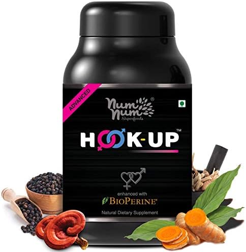 NumNum Superfoods® Hook-Up™ Herbal supplement powered by Turmeric Curcumin Fenugreek Moringa Seeds Ashwagandha Shatavari Pepper extracts for endurance stamina and recovery