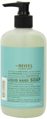 Mrs. Meyer's Clean Day Liquid Hand Soap, Basil, 12.5-Ounce Bottles (Case of 6)