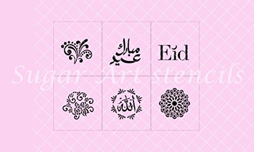 Ramadan Eid Mubarak cookie stencils set of 6 Islamic designs SL20117