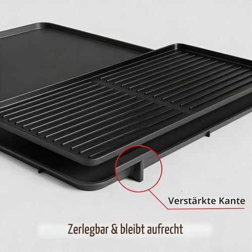 Silikon Coffee Bar Matte – 2-in-1 Anti-Rutsch Trockenmatte & hitzebeständige Arbeitsplatten-Schutzmatte für Kaffeemaschinen, Spülgestelle, Mixer (Grau-50 * 40cm)