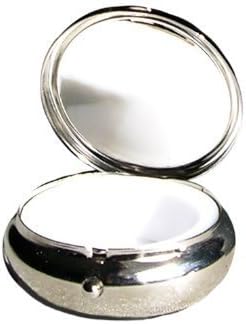 Pill Box - Cats on Moon Design - Enamelled Pewterware, Black - Image 3