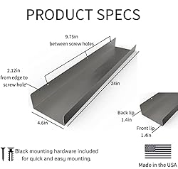 DIY CARTEL Made in USA Floating Metal Wall Shelf