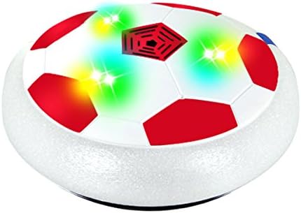 TOYS KINGDOM Suspension Pneumatic Football Ready Go Air Power Soccer Disk, Air Soccer with Foam Bumpers and LED Lights, Hover Disk Gliding Ball Disk Toy for Indoor and Outdoor