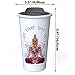 Let That Shit Go Meditating Buddha Ceramic Coffee Travel Mug 12 oz. with Sealed BPA Free Lid - Dishwasher and Microwave Safe - Yoga Coffee Mug - Funny Quote for Yoga Lovers