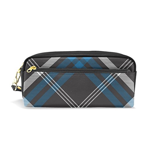 blue plaid purse