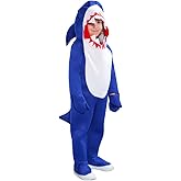 ReneeCho Boys Shark Costume Kids Onesie Pajamas Halloween Sea Animal Suit Onesie