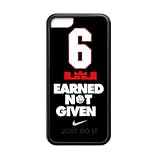 HD image pic picture Miami Heat star LeBron James Apple Iphone 5C Case Cover TPU Laser Technology NIKE JUST DO IT #6 Earned Given