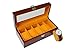 Easby Manor Watch Case 5 Slot Beautiful Cherry Wood Watch Box for Men Watch Box Display Case Plush All Size Apricot Pillow Watch Organizer