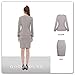 Women Business Suit Set for Office Lady Two Pieces Slim Work Blazer & Skirt (Pale Mauve, 00)