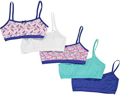 Simply Adorable Big Girls' "Be a Dreamer" 5-Pack Bralettes - pink/multi, 10-12