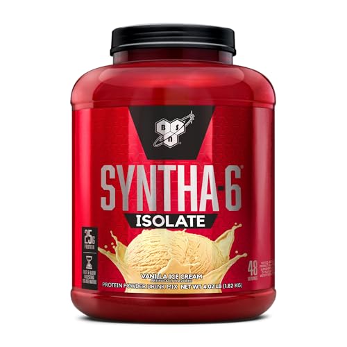 BSN SYNTHA-6 Isolate, Vanilla Post Workout Protein Powder for Muscle Gain, Whey…
