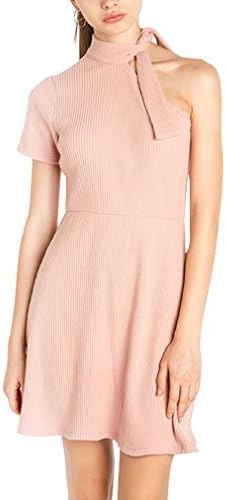 Mantos Eternity Women's One Shoulder Bow-tie A-line Party Club Dress