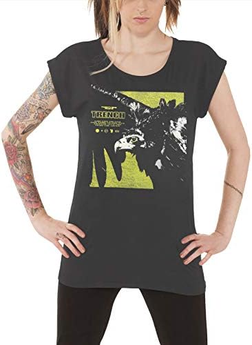 Twenty One Pilots T Shirt Trench Cover Square Official Womens Grey Dolman Boxy