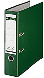 Leitz Lever Arch File, Green, Plastic, A4, 8 cm