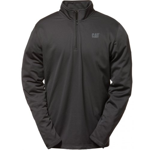 Caterpillar Mens Mens Flex Layer Quarter Zipped Long Sleeved Top Black