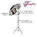 TuscanyPro Makeup Artist Umbrella Light Set - Carry Bag and Two Cellphone/Brush Holders Included
