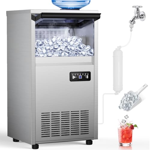 Photo 1 of **********It turns on perfectly.**************** Commercial Ice Maker Machine, 150Lbs/24H with 45Lbs Storage, Fast Ice Making in 8-15Mins, Stainless Steel Under Counter or Freestanding Ice Machine for Home, Party, Office - 2 Water Inlet Modes
