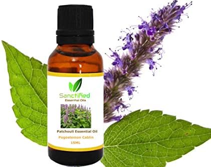 SANCTIFIED Patchouli Essential Oil - 100% Pure Natural & Undiluted For Skin care & Hair -15ml