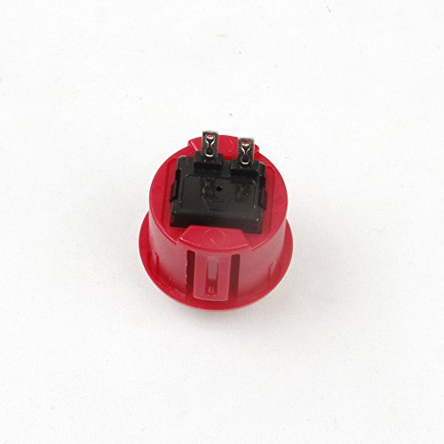 EG Starts 12x 24mm OEM Arcade Push Buttons Switch Perfect Replace for Sanwa OBSF-24 OBSC-24 OBSN-24 Push Button DIY Fighting Stick PC Joystick Games Parts ( Each Color of 2 Pieces )