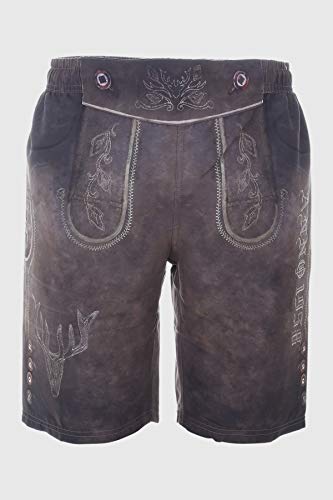 Krüger Herren Trachten Badehose kurz, Modell: Anno 1958, Knielang, Art.-Nr. 094683-0-0007, braun – Bild 3