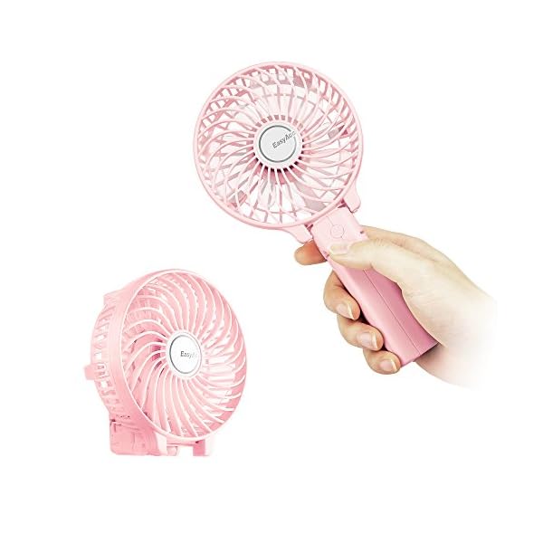 EasyAcc Handheld Electric USB Fans Mini Portable Outdoor Fan with Rechargeable Battery Foldable Handle Desktop for Home…