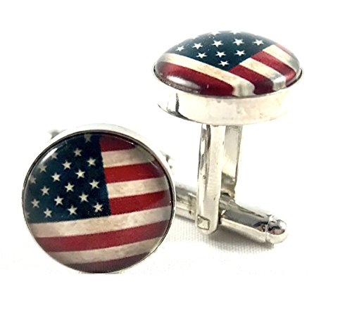 American Flag Cufflinks Wedding Groomsmen Best Man Gifts for him