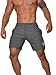 YoungLA Men's Yoga Running Shorts w/Zipper Pockets Grey Large