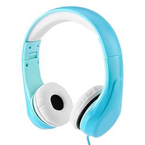 Volume-Limited-LINKWIN-Kids-Safety-Foldable-Stereo-Headphones35mm-Jack-Wired-Cord-Earbuds-Volume-Controlled-at-85dB-OnOver-Ear-Children-Toddler-Headset-for-iPad-Kindle-Airplane-School-Blue Kids Headphones, KPTEC Children Headphone for Boys, Over Ear,Wired Headset Volume Limited Child Earphones Foldable…