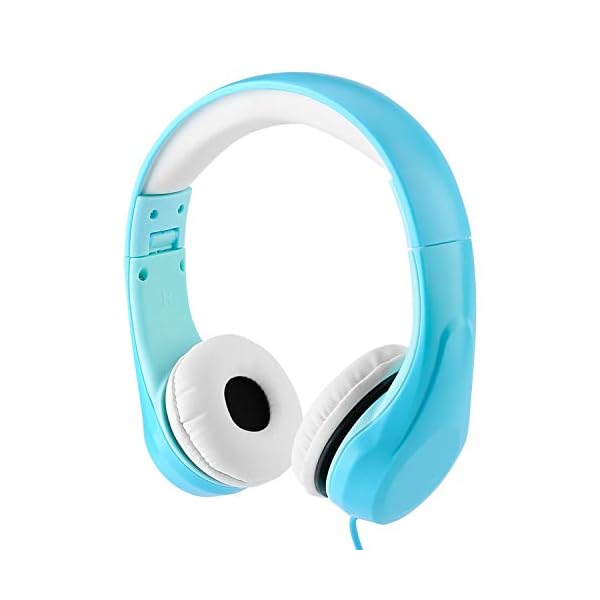 Volume-Limited-LINKWIN-Kids-Safety-Foldable-Stereo-Headphones35mm-Jack-Wired-Cord-Earbuds-Volume-Controlled-at-85dB-OnOver-Ear-Children-Toddler-Headset-for-iPad-Kindle-Airplane-School-Blue Kids Headphones, KPTEC Children Headphone for Boys, Over Ear,Wired Headset Volume Limited Child Earphones Foldable…