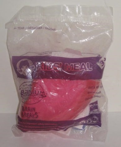 Wendys Cranium Brain Breaks Data Head Red Game Piece Kids Meal Toy 2013