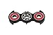 heytech Fidget Spinner Fidget Toy Bat Style EDC High Speed Ceramic Bearing ADHD Toy Autism Toy(Black Red)